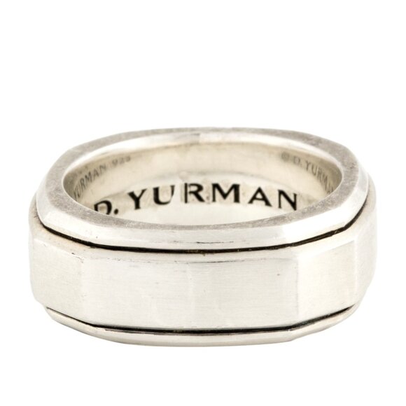 DAVID YURMANSTERLING SILVER 925 DECO BAND RING - Picture 1 of 8